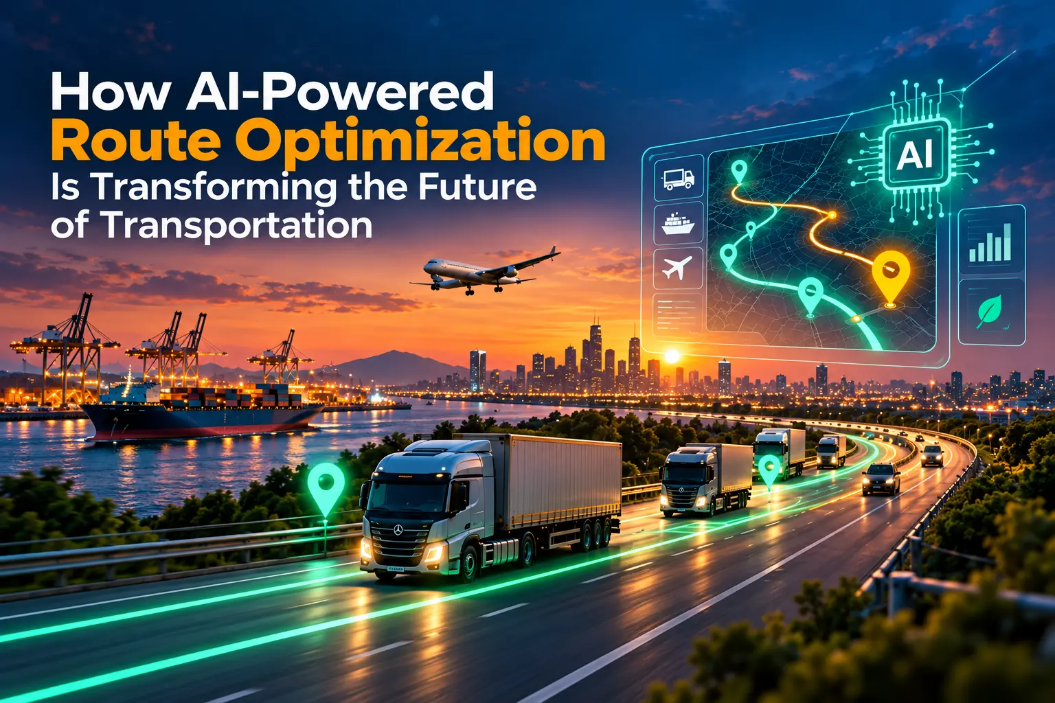 AI Powered Logistics at Sunset